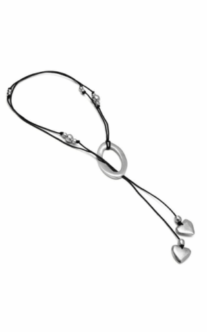 Pendente ovale 2 cuori